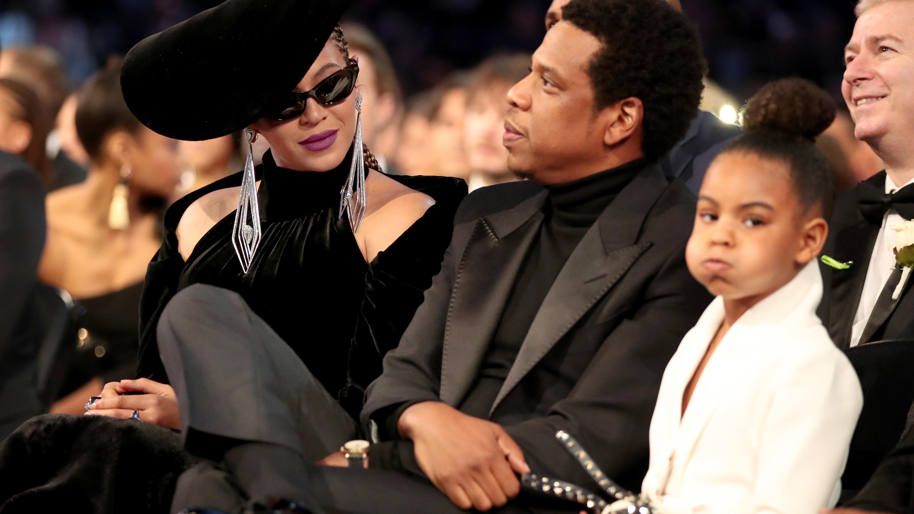 Blue Ivy will die Bettszene ihrer Eltern Jay Z und Beyoncé nicht sehen Beyoncé und Jay-Z mit Tochter Blue Ivy