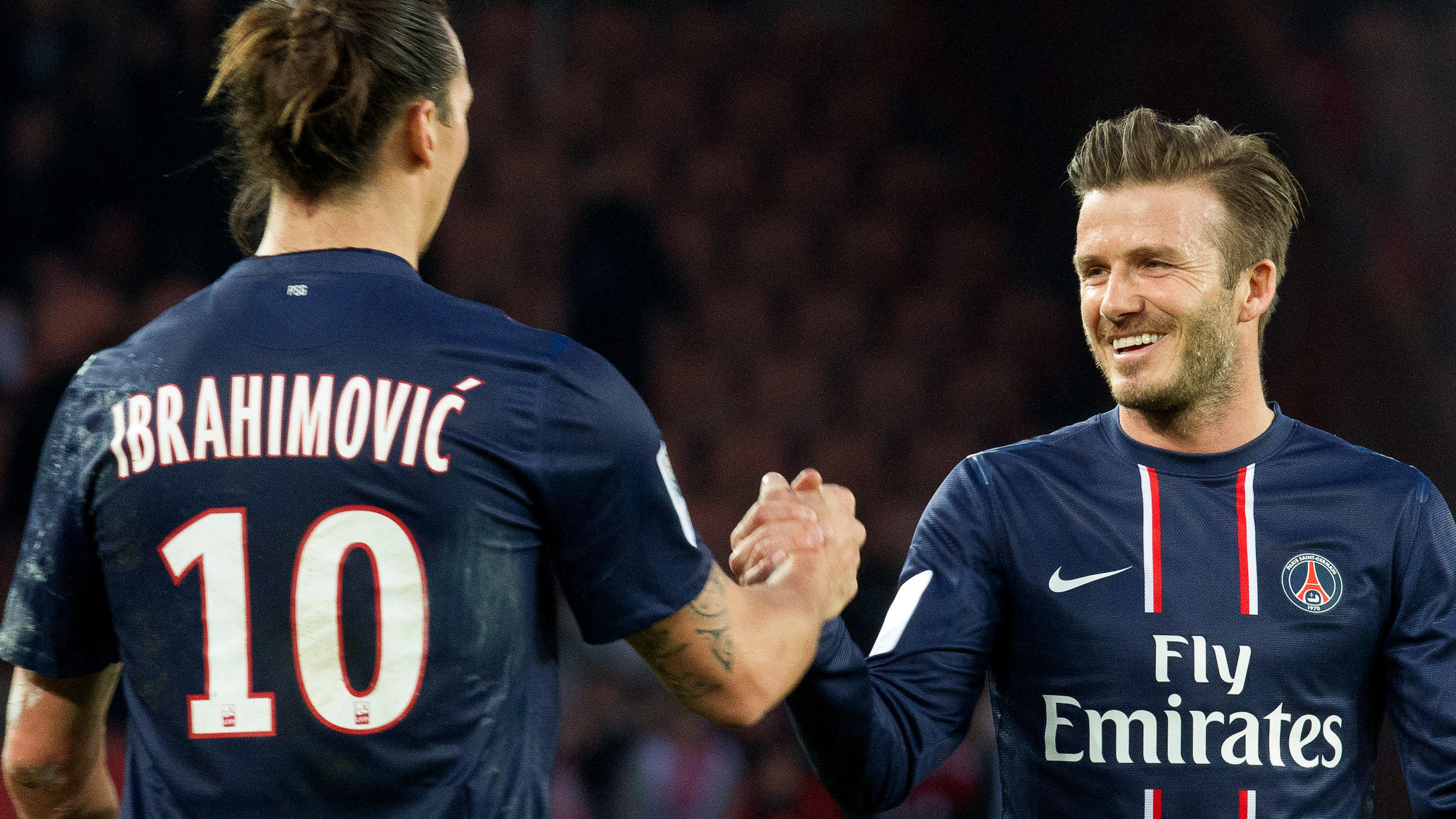 Ibrahimovic vs. Beckham: Die Fußballstars mit lustiger WM-Wette Zlatan Ibrahimovic und David Beckham: Lustige WM-Wette