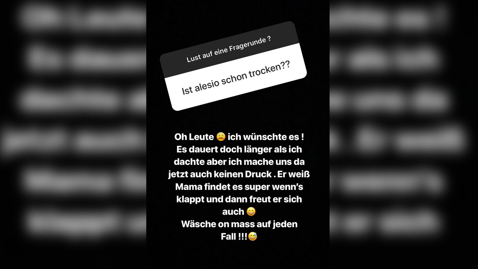 Sarah Lombardi gesteht: Söhnchen Alessio ist noch nicht trocken Sarah Lombardis Instagram-Statement