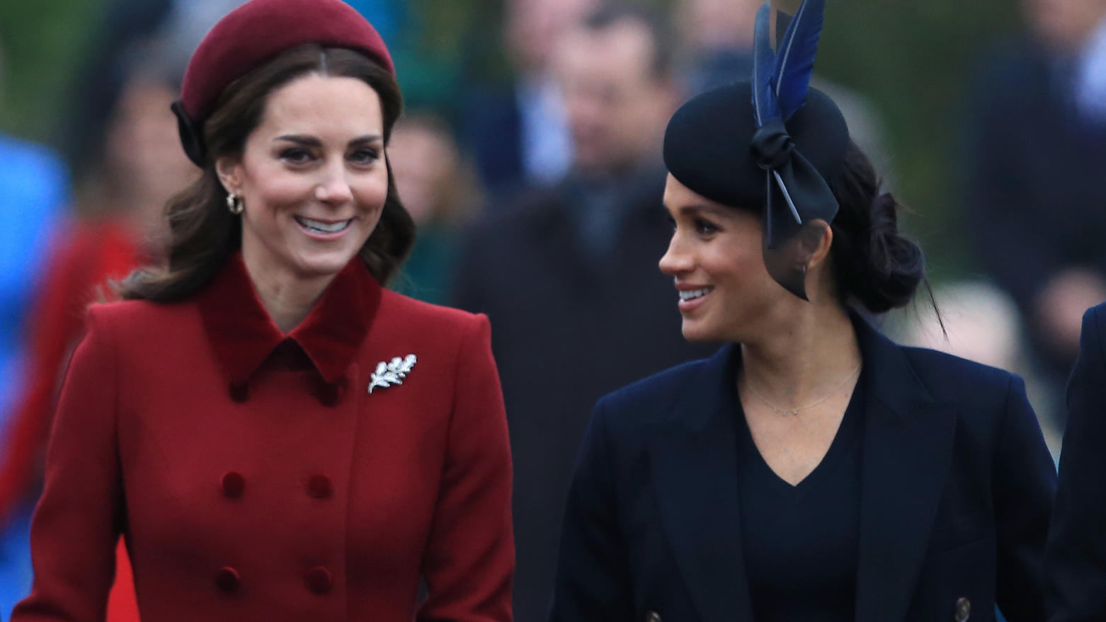 Herzogin Kate und Herzogin Meghan haben für böse Zoff-Gerüchte nur ein Lächeln Kate und Meghan verstehen sich prima.
