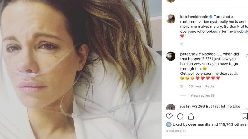 Kate Beckinsale liegt wegen geplatzter Zyste im Krankenhaus Kate Beckinsale im Krankenhaus!