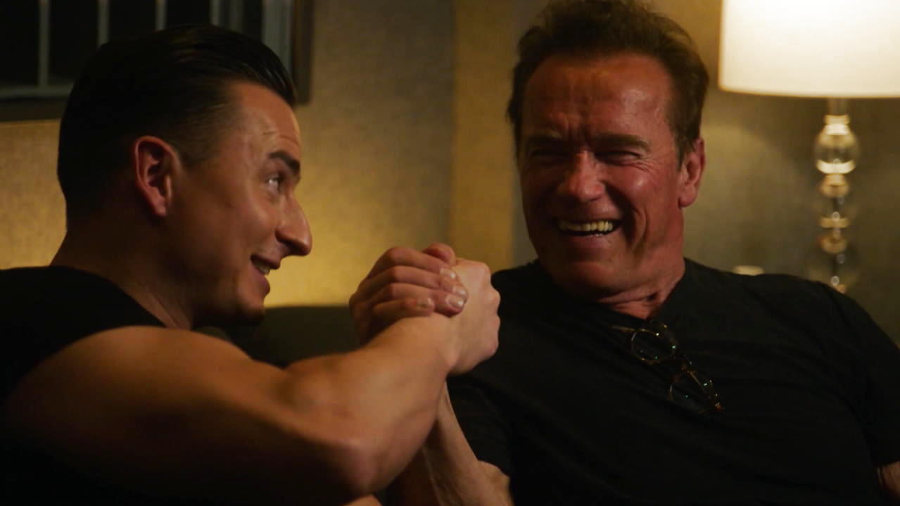 Andreas Gabalier feiert sein Fitnessstudio-Comeback und präsentiert seine Muskeln Arnie und Andreas Gabalier