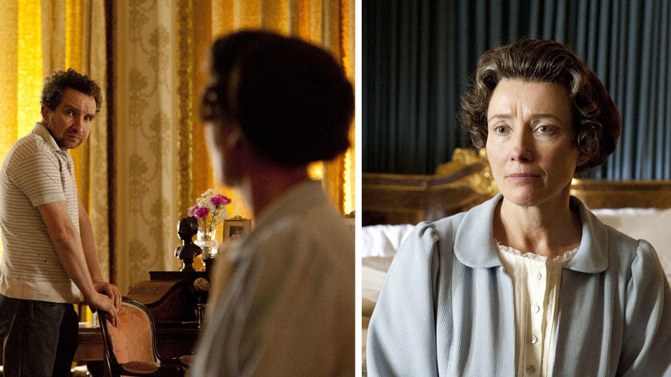 Queen Elizabeth: Erneuter Einbruch in den Buckingham Palast Eddie Marsan und Emma Thompson im TV-Drama "Walking The Dogs"