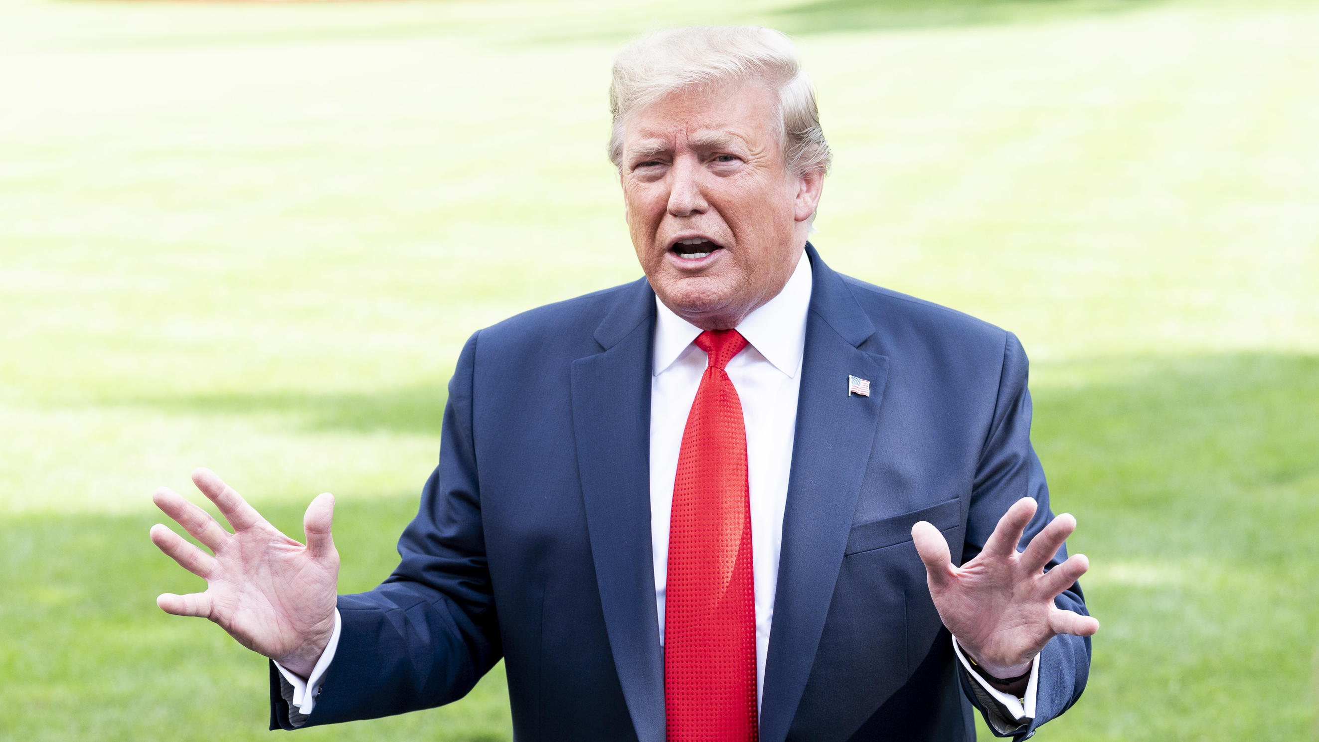 ASAP Rocky: US-Präsident Trump erhöht den Druck gegen Schweden President Donald Trump talking with the press as he leaves the White House in Washington, DC on July 24, 2019.Pictured: President Donald J TrumpRef: SPL5105788 240719 NON-EXCLUSIVEPicture by: SplashNews.comSplash News and PicturesLos Angeles: 310-821