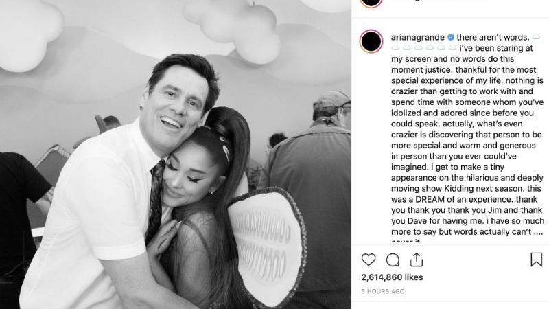 Ariana Grande trifft ihr Idol Jim Carrey Ariana Grande trifft ihr Idol Jim Carrey