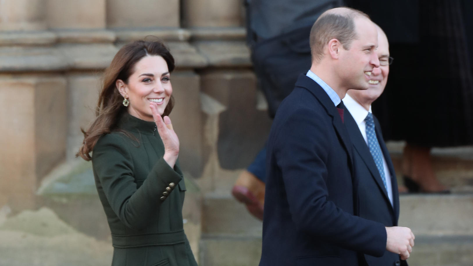 Prinz William und Herzogin Kate lächeln den „Megxit“ einfach weg Herzogin Kate und Prinz William bei ihrem Besuch in Bradford.