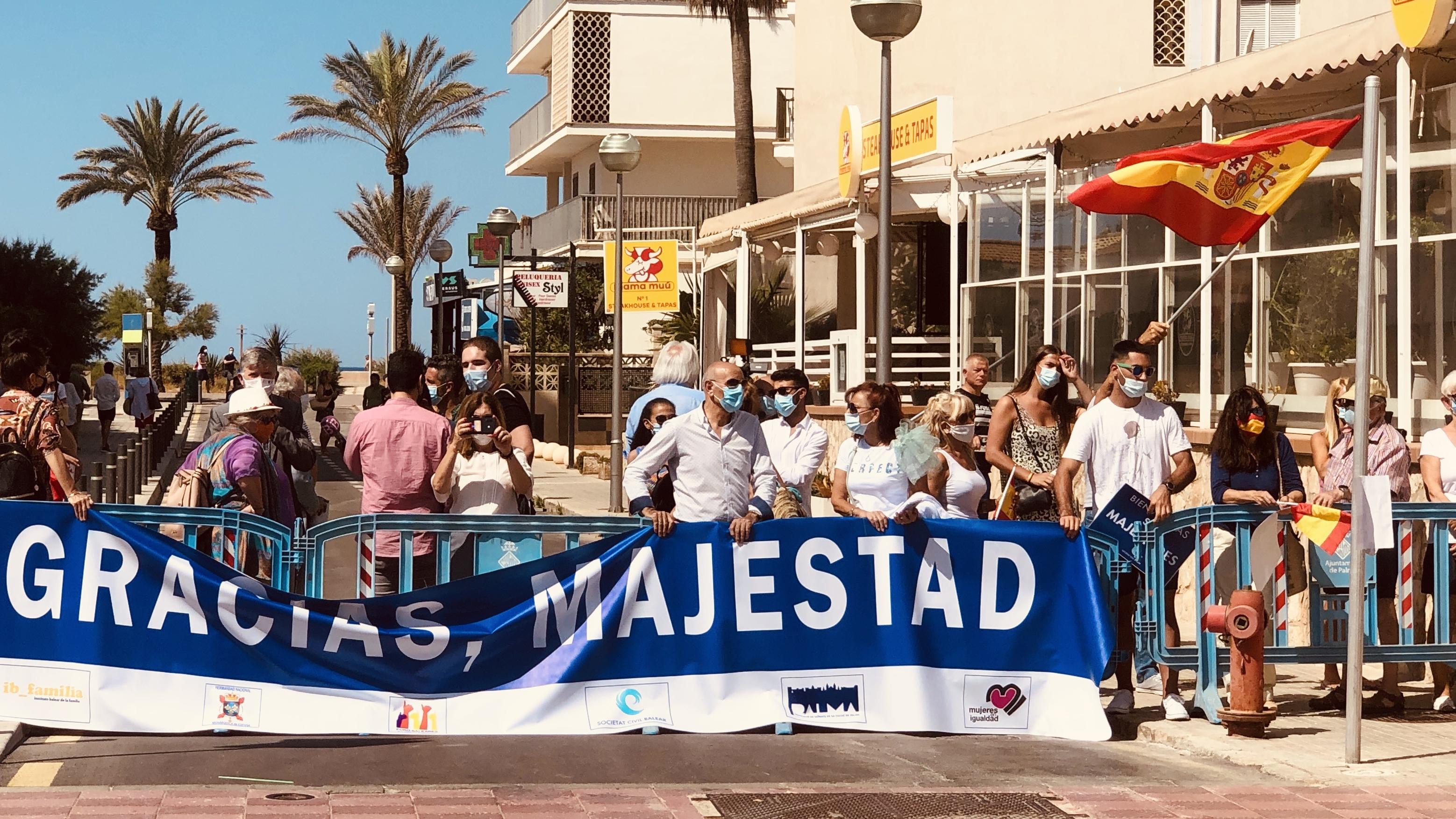 Spanische Royals zu Besuch an unserem Ballermann Straßenabsperrung für die Royals am Ballermann