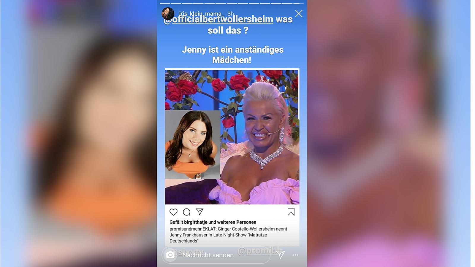„Matratze Deutschlands“? Iris Klein stellt sich vor ihre Tochter Jenny Frankhauser Iris Klein steht ihrer Tochter zur Seite.