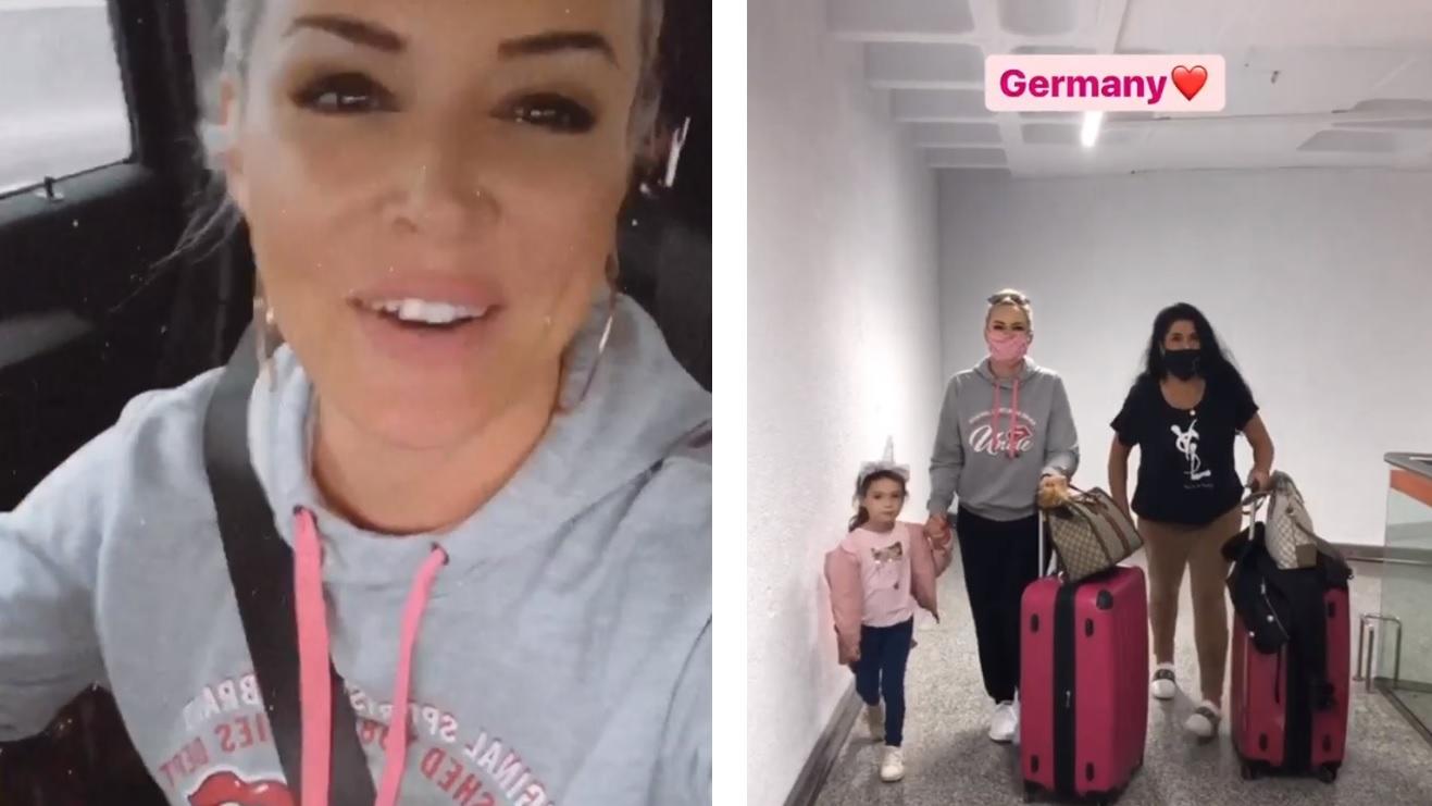 Daniela Katzenberger hat endlich wieder deutschen Boden unter den Füßen Endlich wieder in der Heimat: Daniela Katzenberger freut sich über den Besuch in Deutschland.