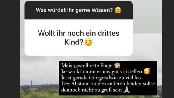 Peer Kusmagk & Janni Hönscheid verraten: Gibt es bald wieder Baby-News? Janni Hönscheid beantwortet die Fragen ihrer Fans auf Instagram.