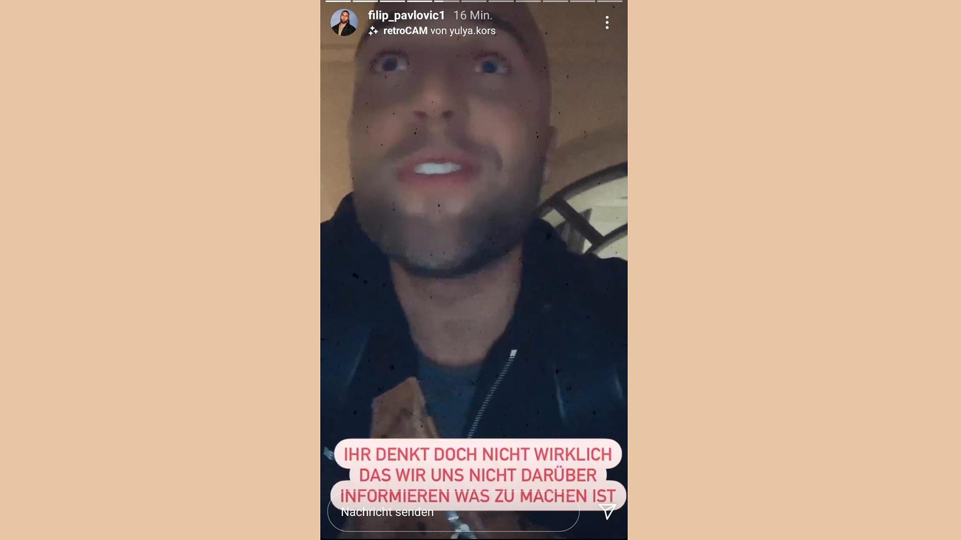 Coronatest zu alt: Serkan Yavuz und Filip Pavlovic am Flughafen gestrandet Filip Pavlovic postet sich in seiner Instagram-Story jetzt doch aus Dubai.