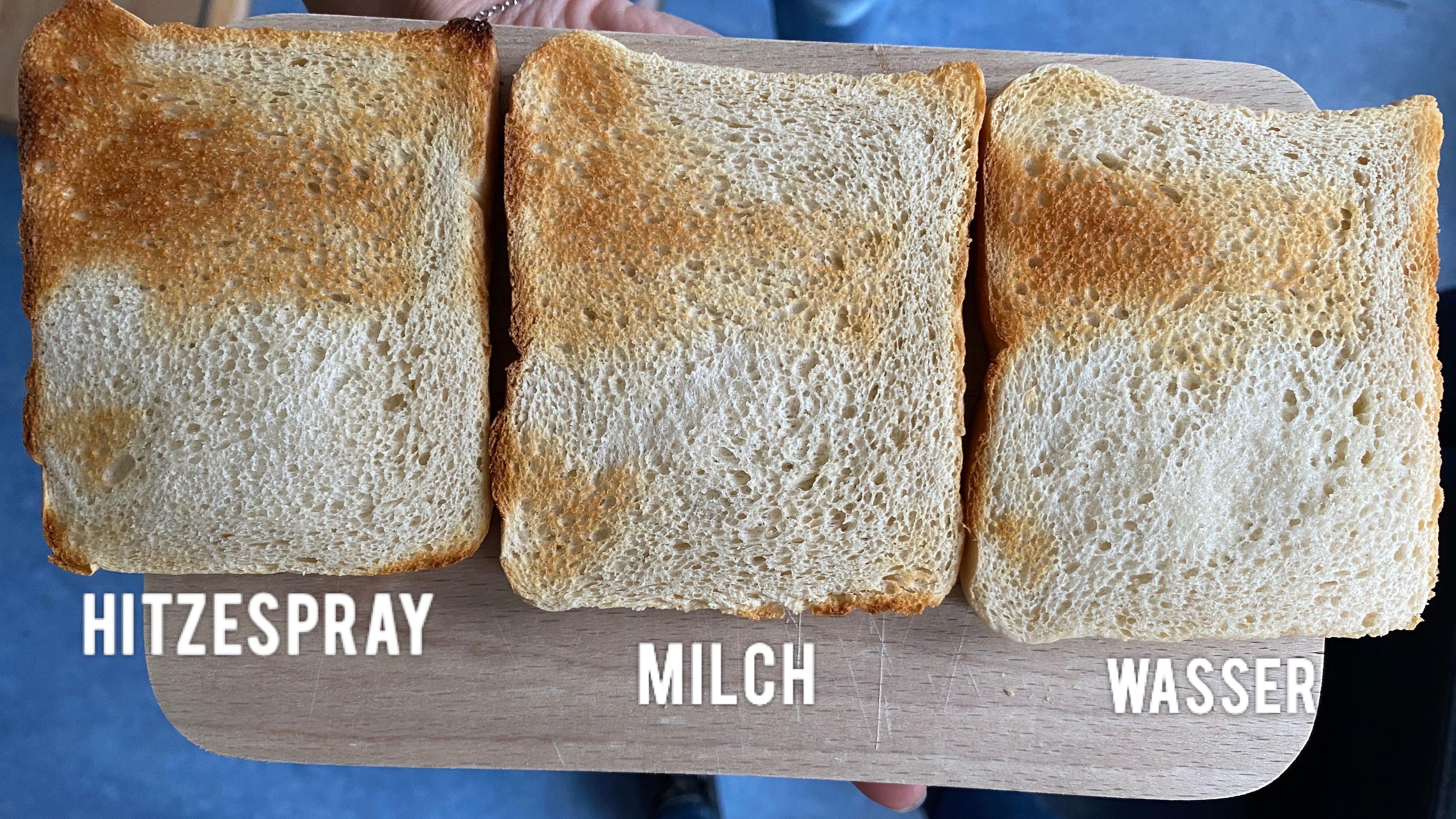 Haarstylistin testet Hitzespray auf Toast - mit unglaublichem Ergebnis Toast-Experiment mit Hitzeschutz