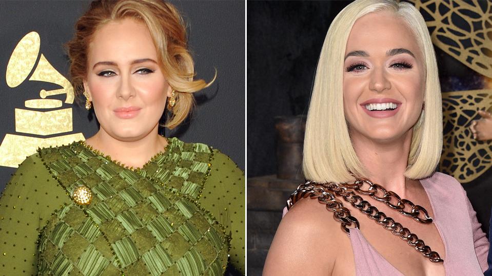Katy Perry wird wegen blonder Mähne mit Adele verwechselt Katy Perry überrascht mit neuer Haarfarbe