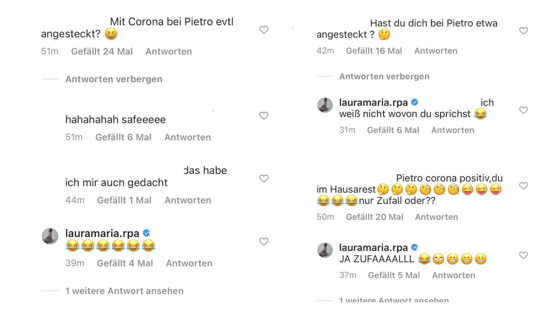 Hatte sie Kontakt zu Ex Pietro Lombardi? Laura Maria ist in Corona-Quarantäne Laura Maria reagiert auf die Spekulationen ihrer Follower