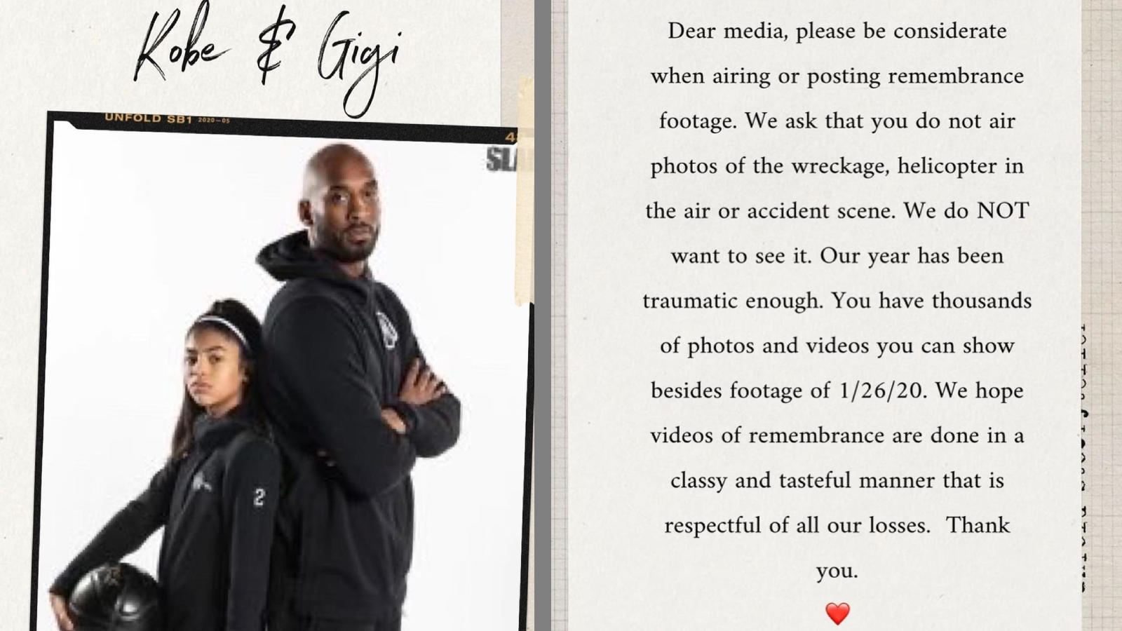 Zum 1. Todestag von Kobe: Vanessa Bryants emotionale Bitte an die Medien Vanessa Bryant postet ein Bild ihres verstorbenen Ehemannes und ihrer Tochter - dazu richtet sie einen Appell an die Medien, ihren ersten Todestag würdevoll zu begehen.