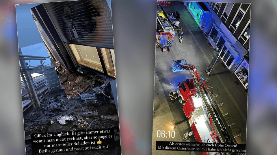 Feuer bei Ex-Bachelorette-Kandidat David Friedrich! Seine Terrasse ist völlig ausgebrannt Bei David Friedrich ist ein Feuer ausgebrochen.