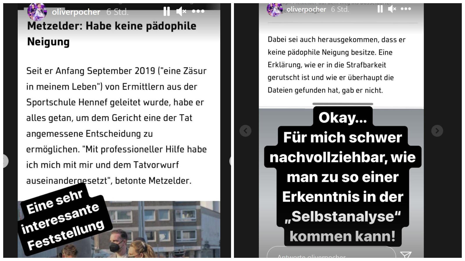 Christoph Metzelders Urteil: So reagieren Alena Gerber, Natascha Ochsenknecht & Co. Oliver Pocher findet deutliche Worte für das Urteil im Metzelder-Prozess