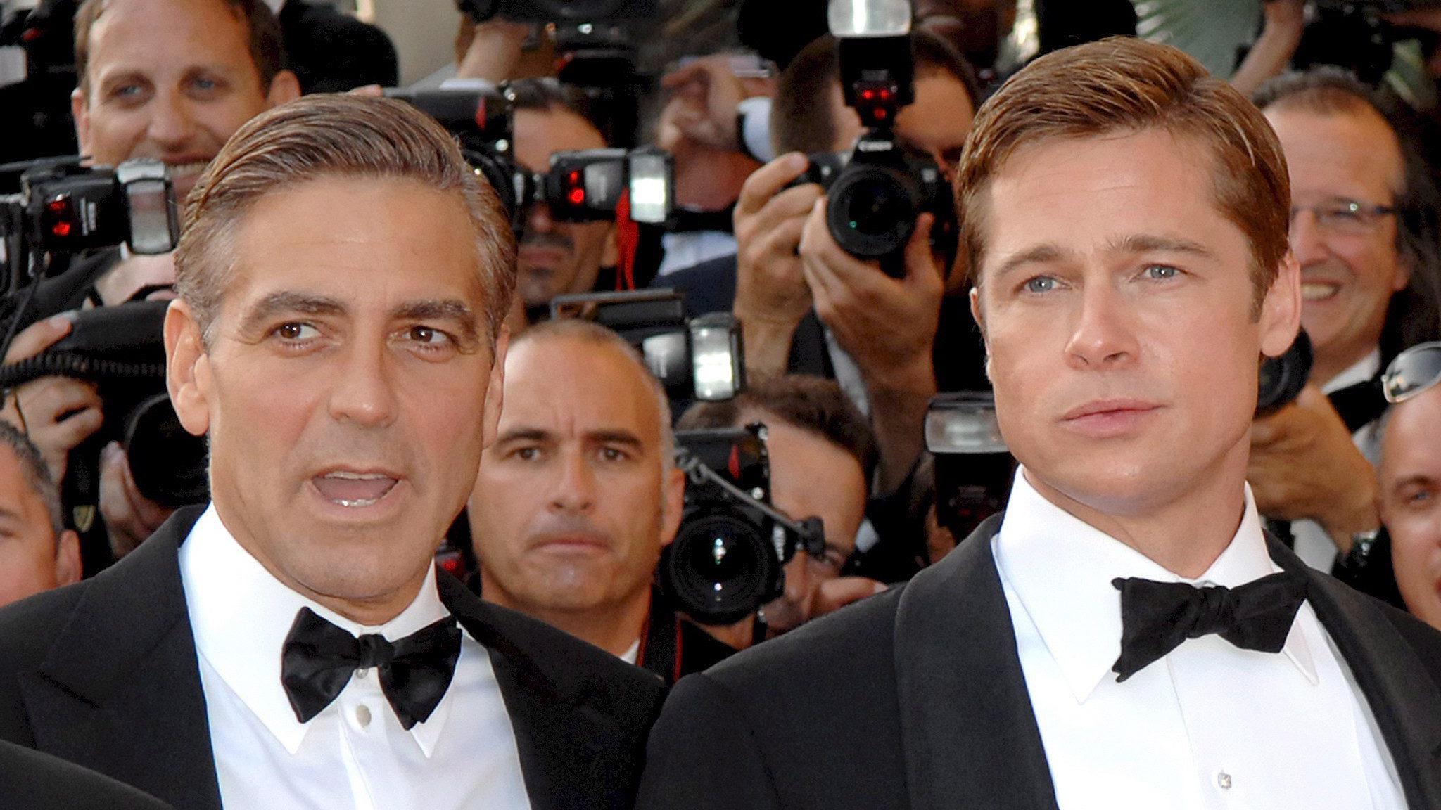 Stars der „Ocean’s"-Filme: Was machen George Clooney, Brad Pitt, Andy García & Co. heute? George Clooney und Brad Pitt bei den Filmfestspielen in Cannes.