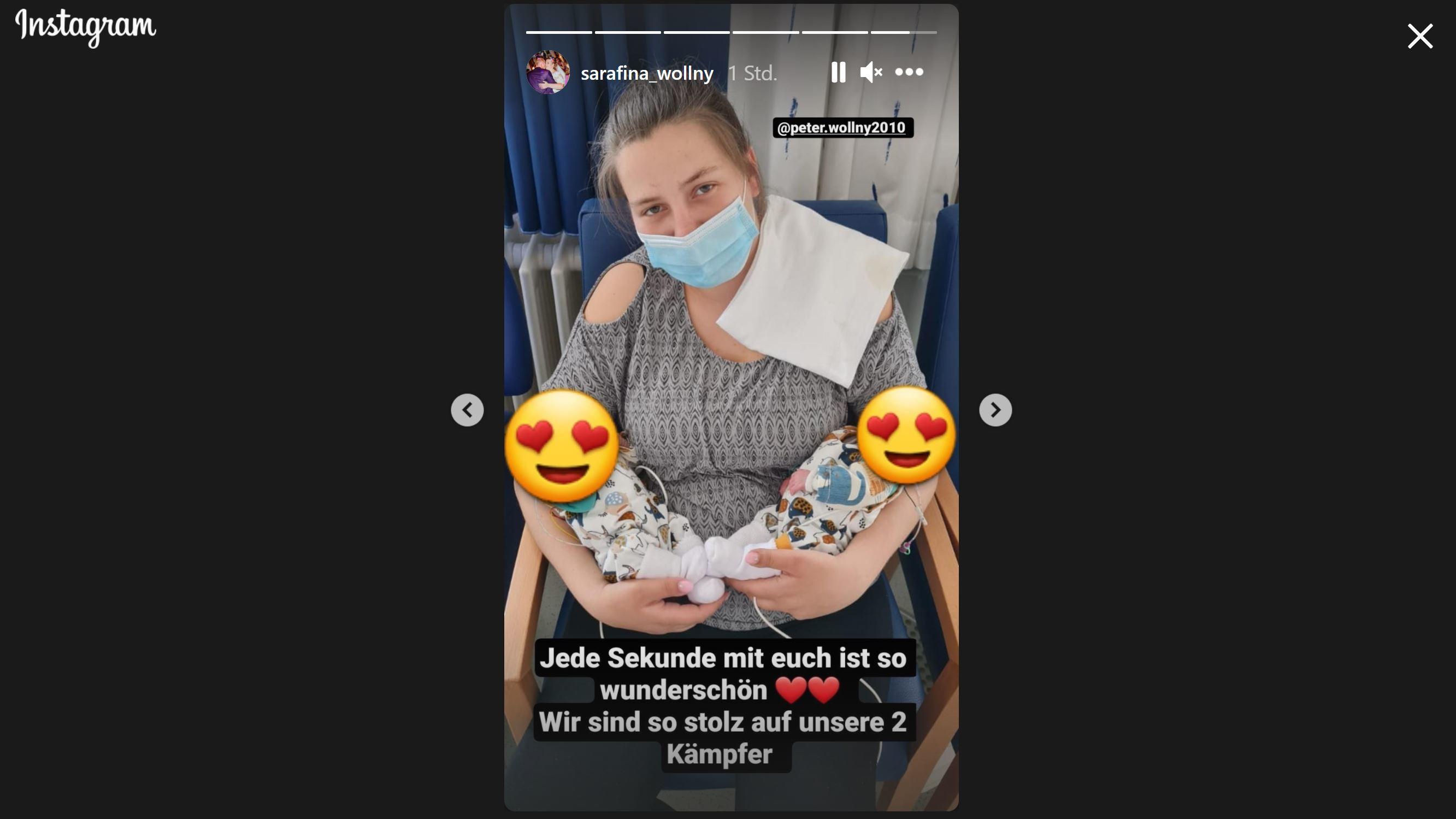Gemeinsam mit den Zwillingen: Sarafina Wollny schickt erstes Foto mit Casey & Emory Sarafina Wollny mit ihren Zwillingen