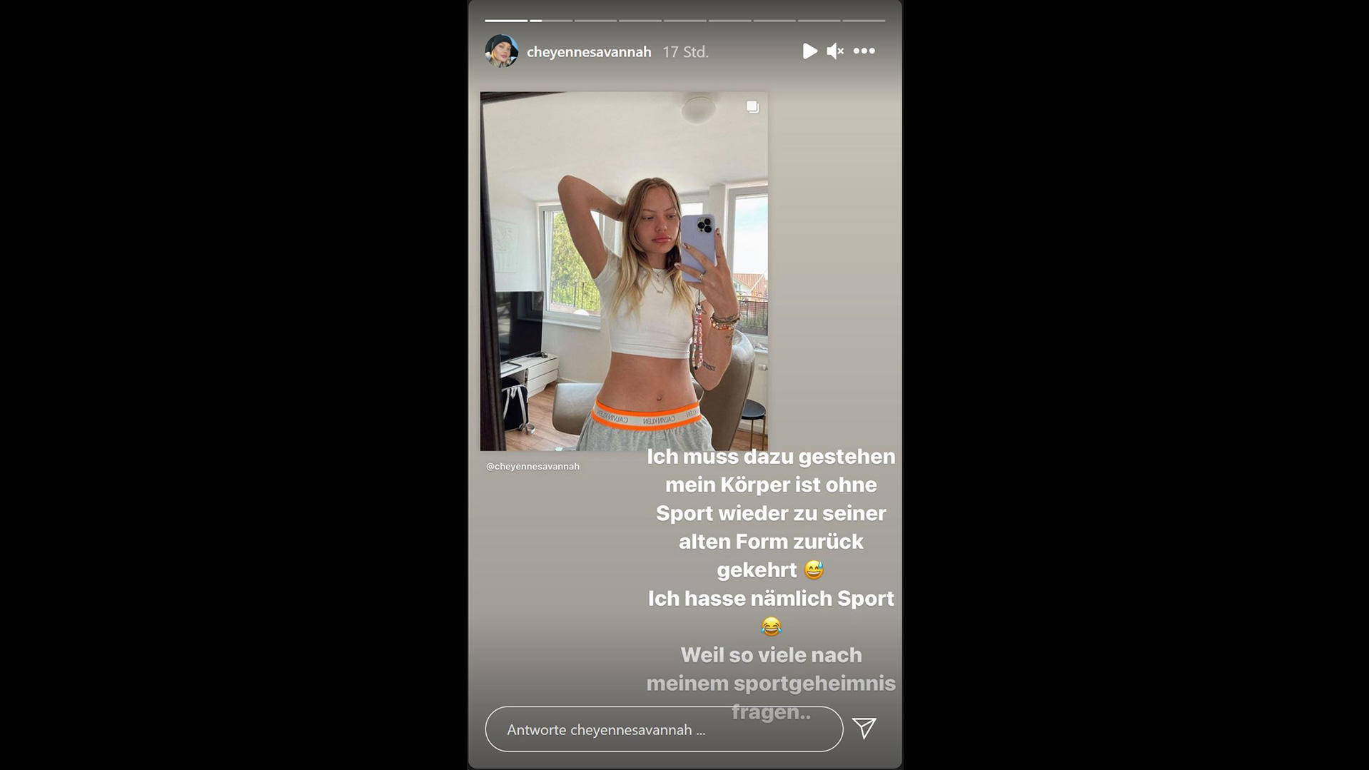 Cheyenne Ochsenknecht: Abnehm-Geheimnis? SO purzelten nach der Geburt die Kilos Cheyenne Ochsenknecht beantwortet ihren Fans auf Instagram die Frage, wie sie ihren schlanken After-Baby-Body bekommen hat.