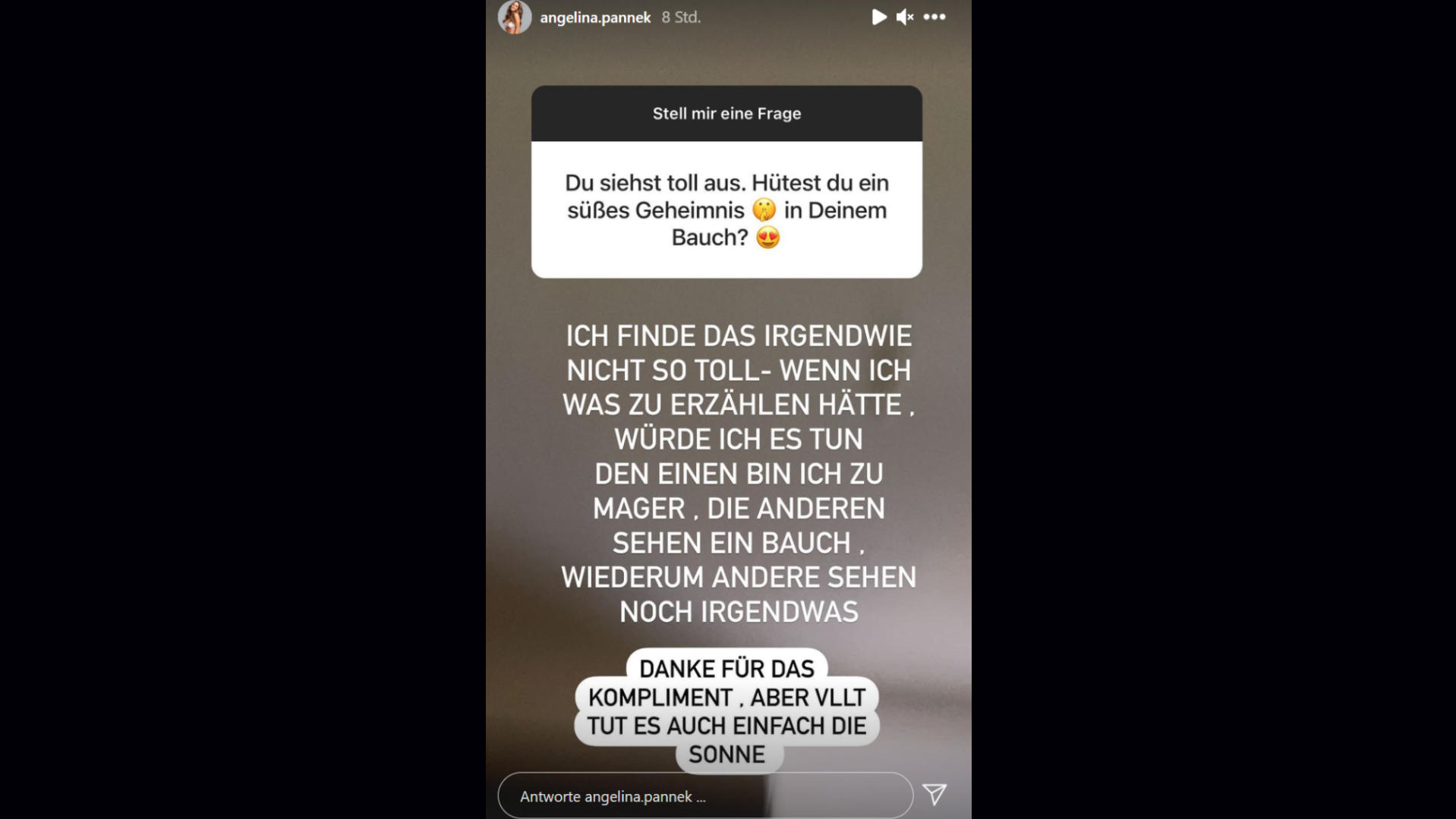 Angelina Pannek zu dünn? Fans machen sich wegen Knochen-Foto Sorgen Schwanger oder doch zu dünn: Angelina Pannek muss sich ständig mit Kritik auseinandersetzen.