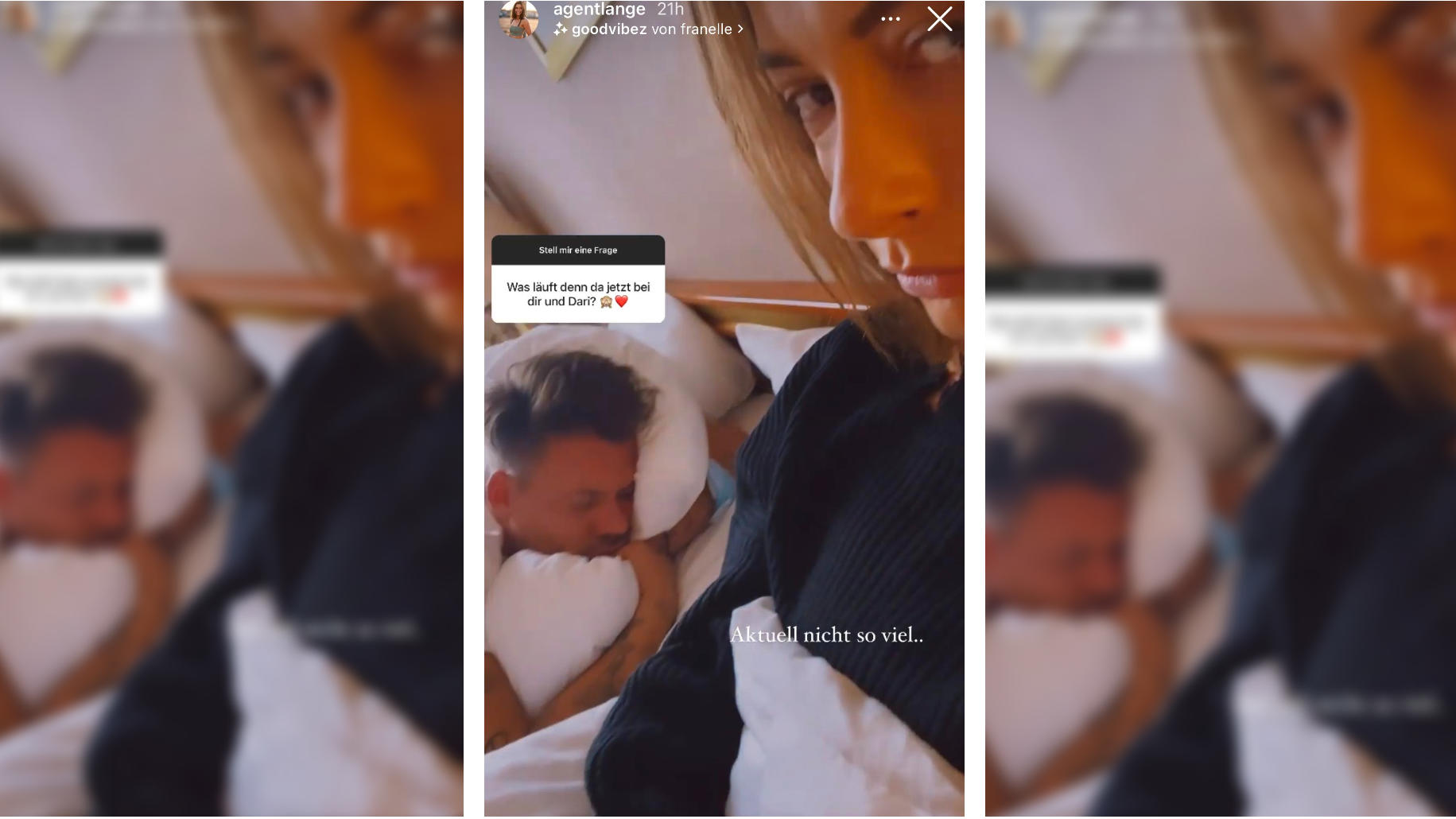 Ex-Bachelor-Star Jennifer Lange: Selfie aus dem Bett mit neuem Freund Dari Bett-Selfie mit Darius Zander