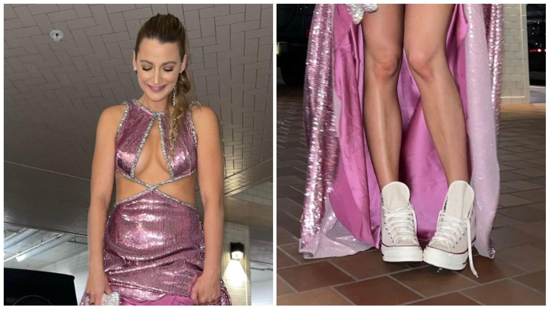 Blake Lively: DAS trägt sie unter ihrem sexy Abendkleid Blake Lively trägt unter ihrem Kleid ... Sneaker!