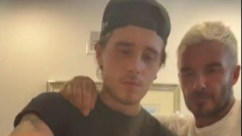 Brooklyn Beckham teilt neues Kochvideo mit seinem Vater David Beckham Brooklyn Beckham teilt neues Kochvideo mit seinem Vater David Beckham