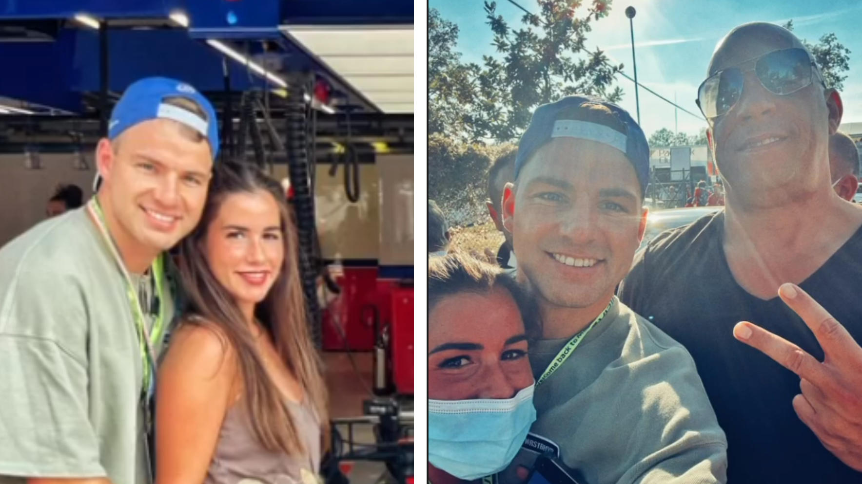Sarah und Julian Engels stauben Foto mit „Fast & Furious“-Star Vin Diesel ab Sarah und Julian Engels treffen beim Formel-1-Rennen in Monza auf Vin Diesel.