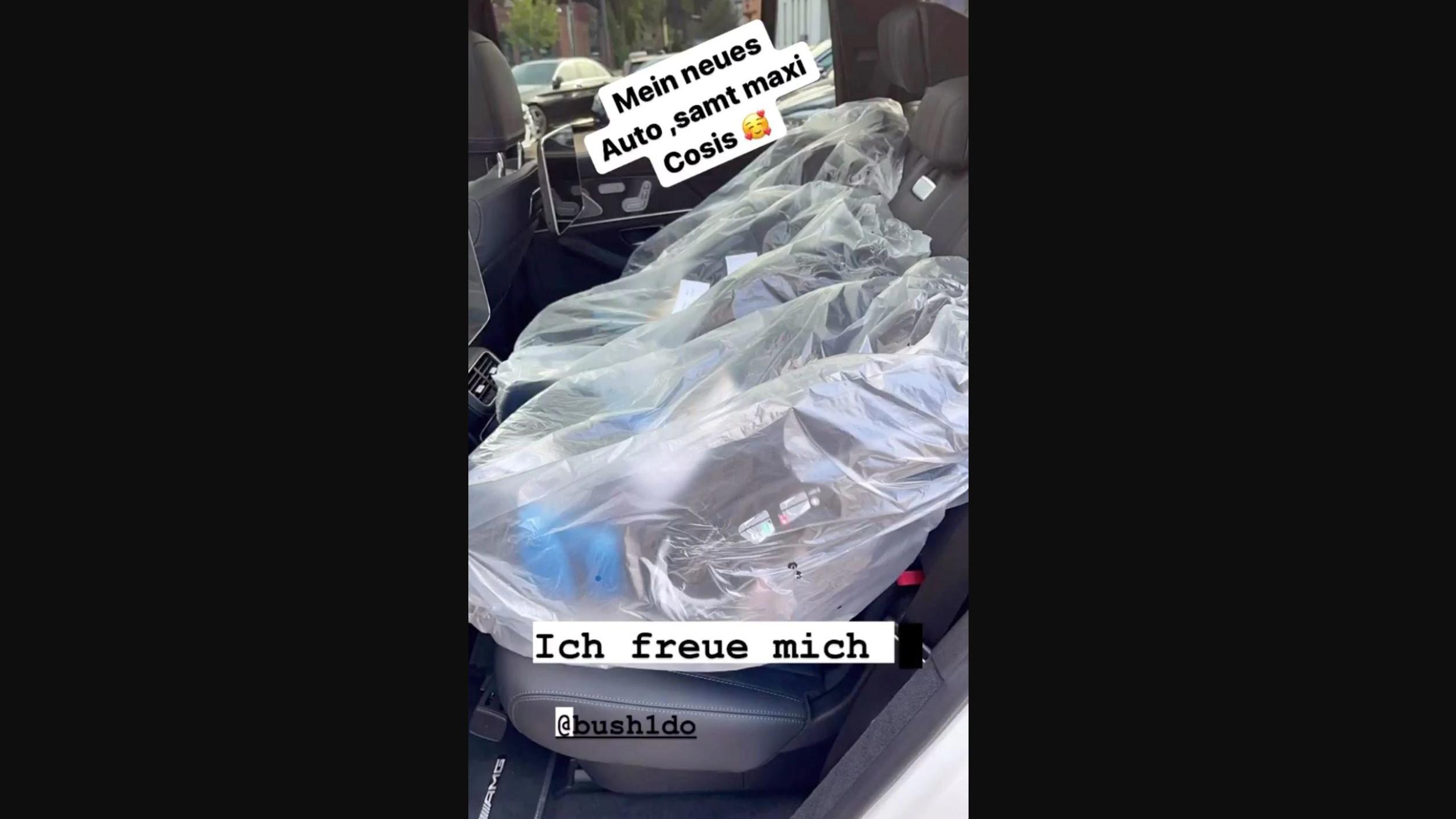 Anna-Maria Ferchichi erklärt, wie es ihrem gefährdeten Drilling geht Anna-Maria zeigt ihre neuen Kindersitze.