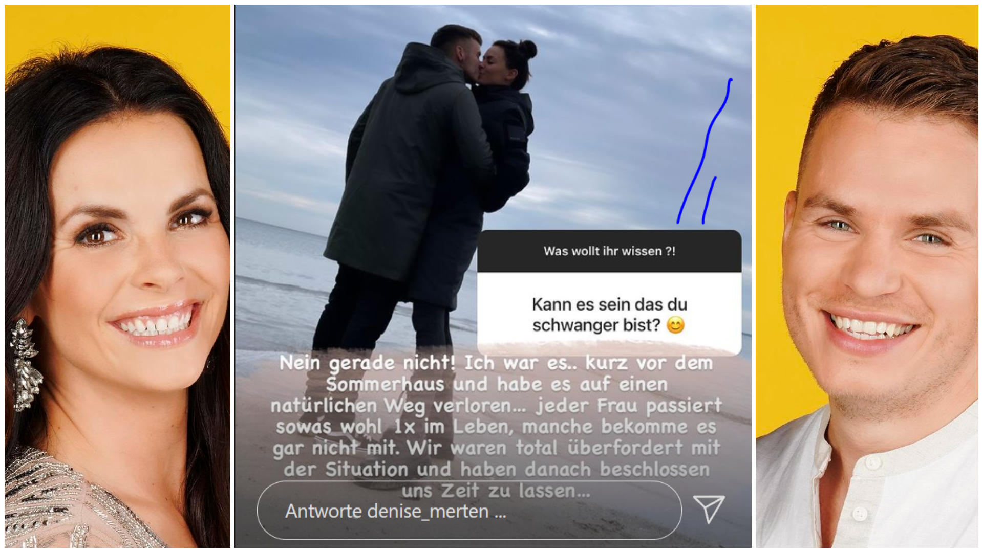 Influencerin Denise Merten erlitt kurz vor dem "Sommerhaus 2020" eine Fehlgeburt Denise Merten spricht offen über ihre Fehlgeburt