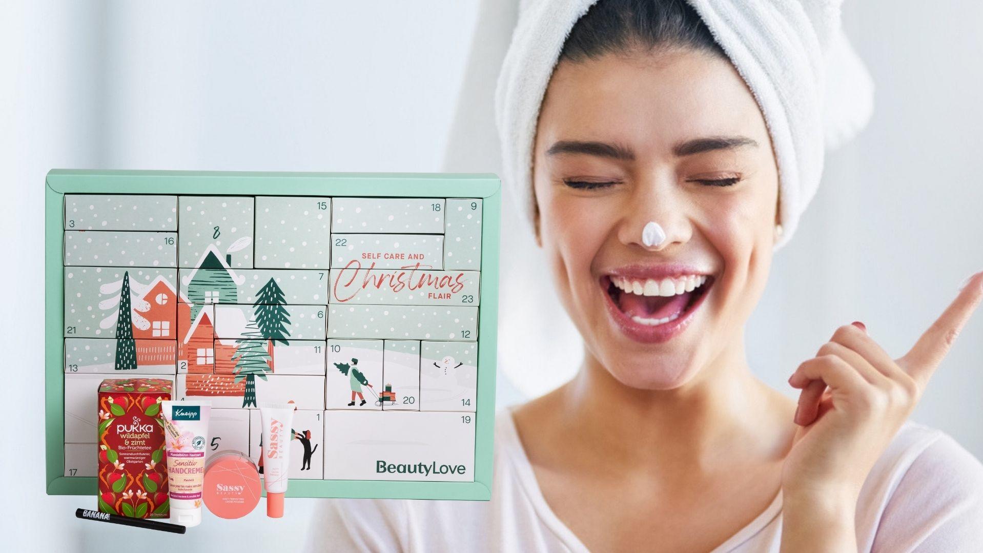 Exklusiver Deal: BeautyLove-Adventskalender mit sattem Rabatt sichern Frau mit BeautyLove-Adventskalender