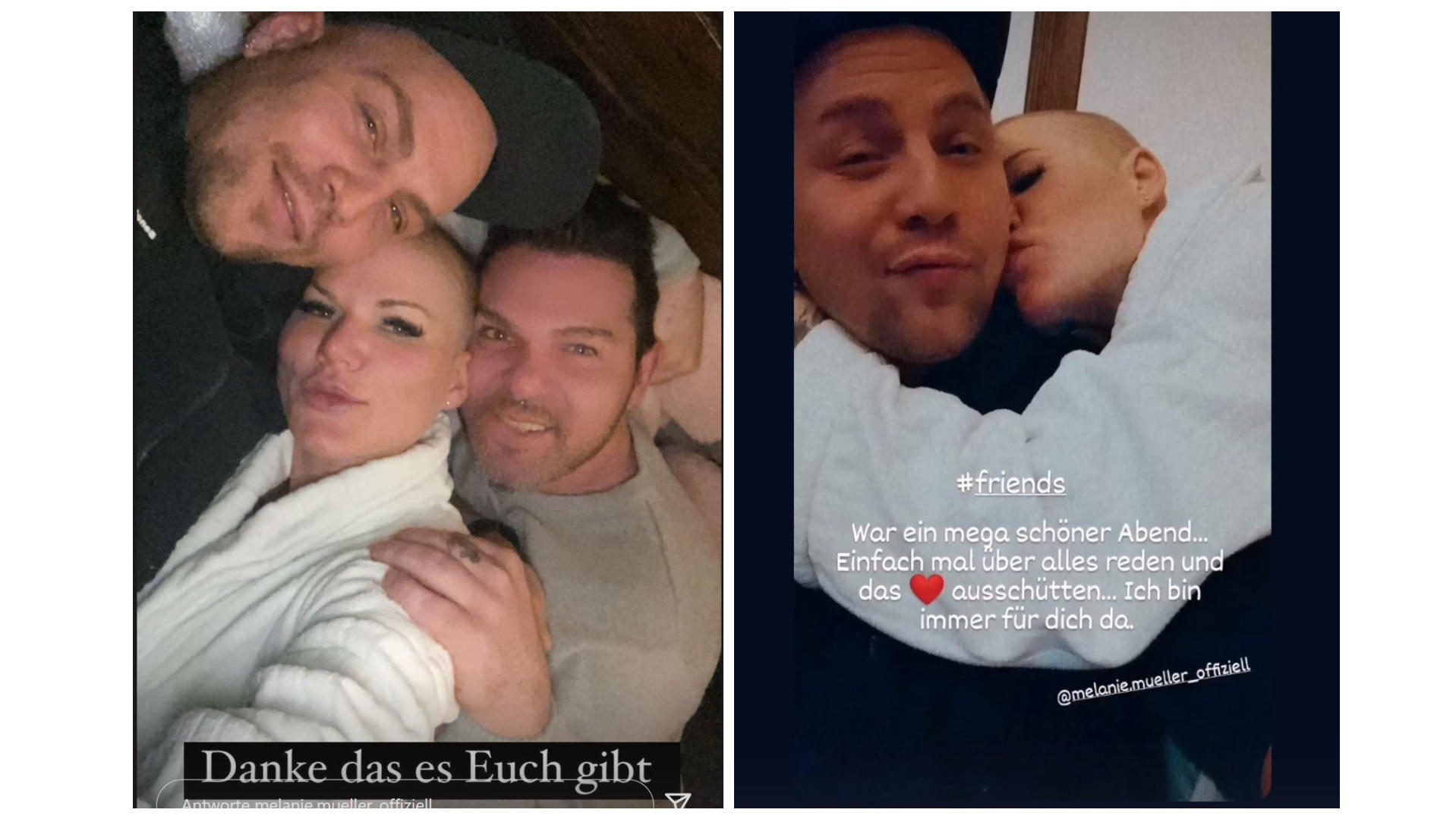 Nach Ehe-Aus: Melanie Müller lenkt sich mit Freunden ab Melanie Müller und ihr Kumpel Oliver posten gegenseitige Freundschaftsbekundungen