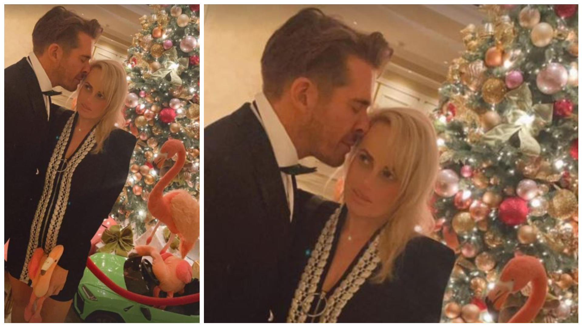 Rebel Wilson kuschelt bei Weihnachtsfeier mit einem Single Freundschaft oder mehr? Rebel Wilson turtelt unterm Weihnachtbaum.