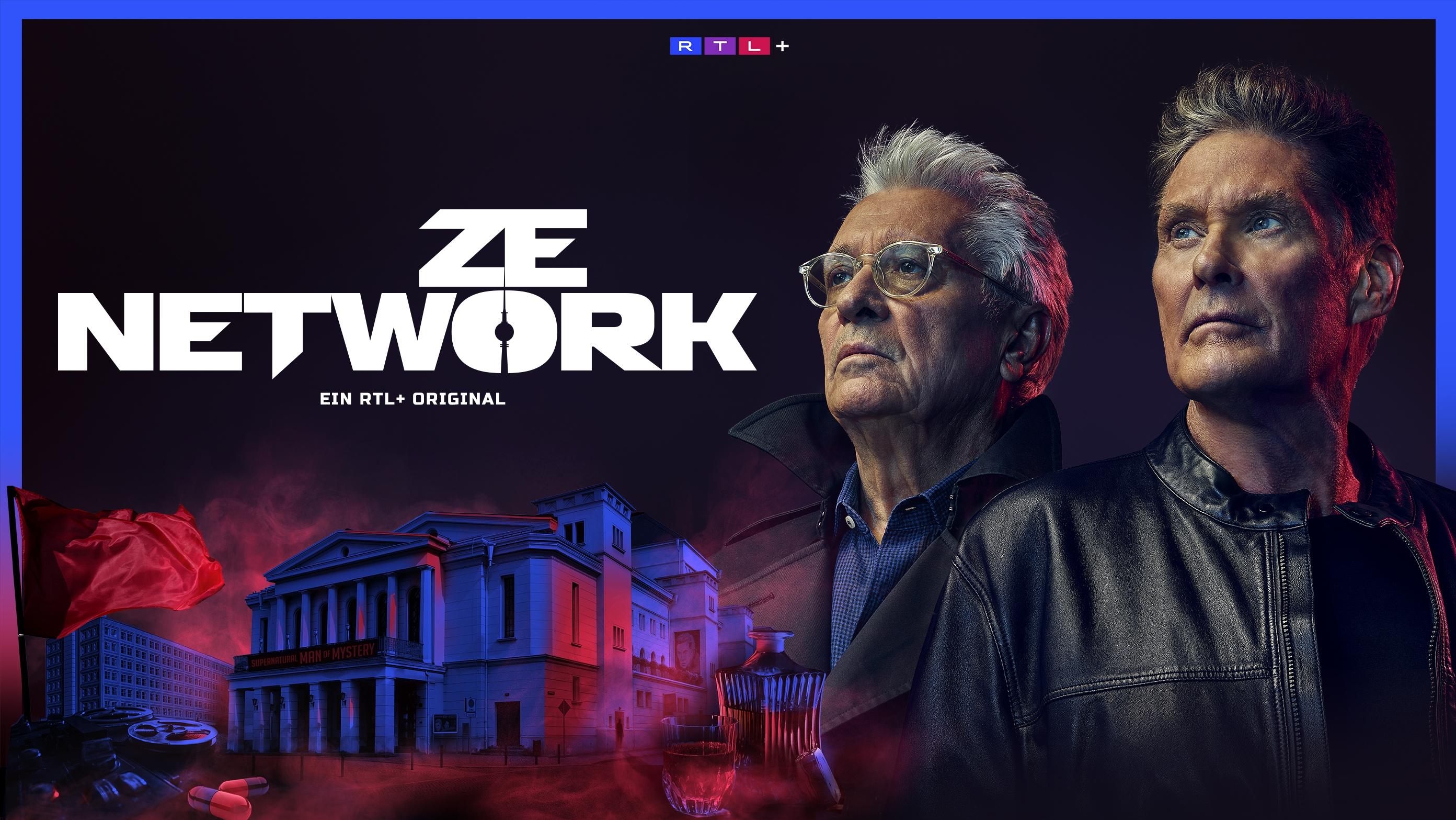 David Hasselhoff: “‘Ze Network‘ ist anders als alles, was es bisher gab" Henry Hübchen und David Hasselhoff in "Ze Network"