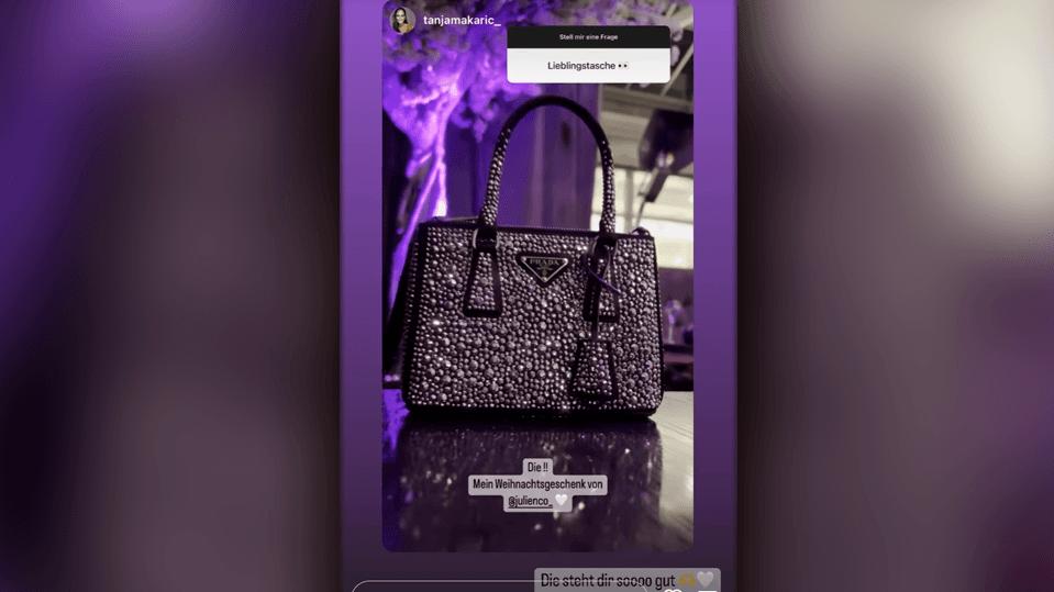 Luxus-Leben dank Julian Claßen? Tanja Makarić verrät, wie sie sich finanziert Überall Glitzer! Diese Prada-Tasche dürfte 3.800 Euro gekostet haben.