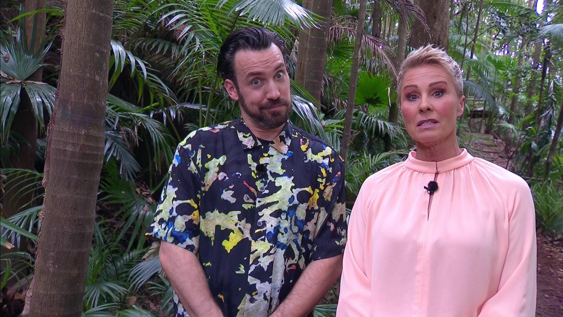 RTL-Dschungelcamp Tag 11: Keiner der Stars fliegt raus, doch zwei Promis müssen zittern RTL-Dschungelcamp-Moderatoren Jan Köppen und Sonja Zietlow