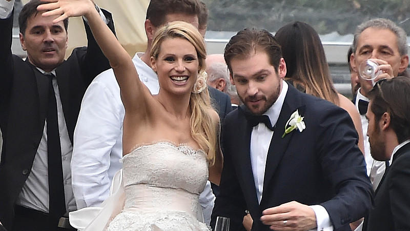 Powerfrau Michelle Hunziker: Selbst am Hochzeitstag hat sie gearbeitet Michelle Hunziker und ihr Ehemann Tomaso Trussardi
