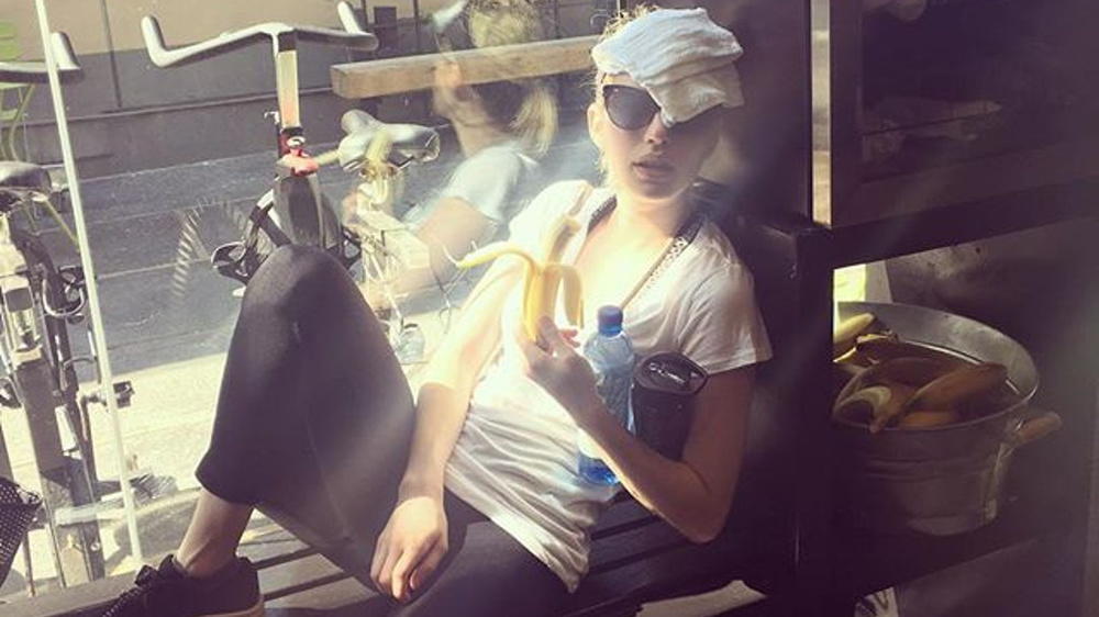 Emma Roberts hat sich beim Sport völlig verausgabt Promi-Bild des Tages