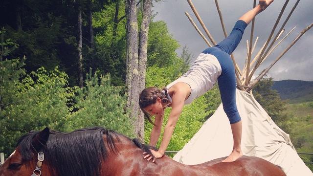 'Pet Yoga' hat Hollywood fest im Griff Crossfit Yoga mit Pferd