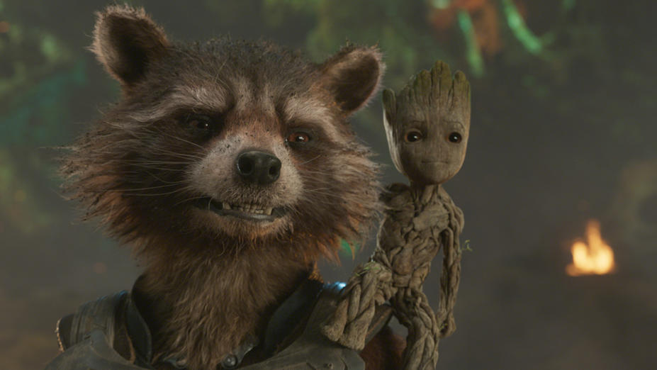 Start von 'Guardians of the Galaxy Vol. 2': Darauf können sich die Fans freuen Die animierten Helden der Guardians Of The Galaxy Vol. 2: Rocket und Baby Groot.