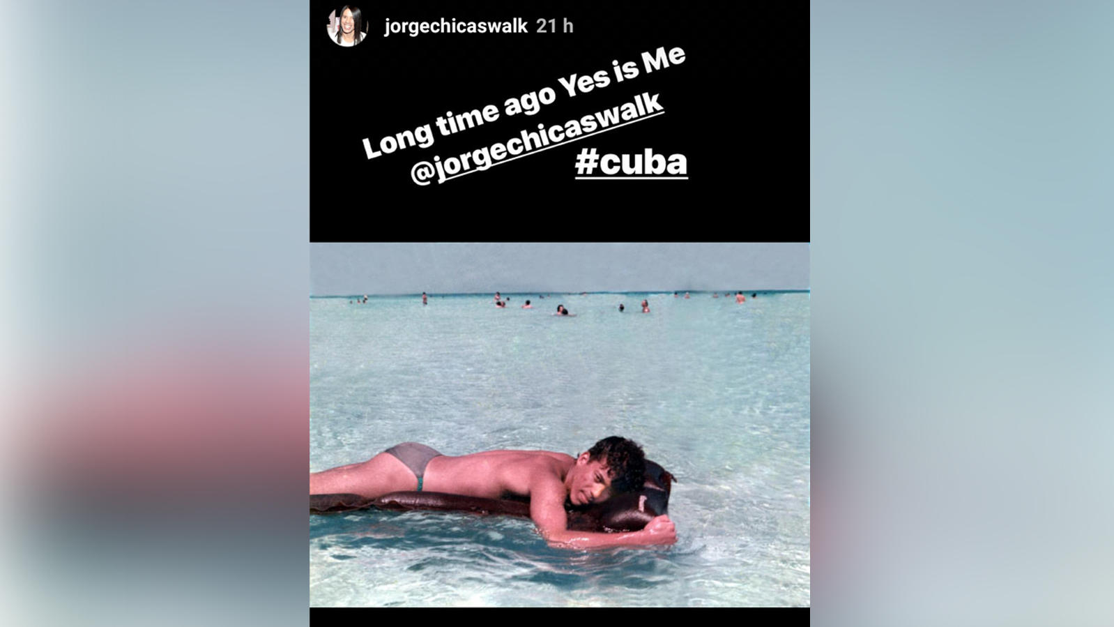 Jorge González: Schnappschuss aus der Zeitmaschine Jorge González mit einem Throwback-Bild aus Kuba