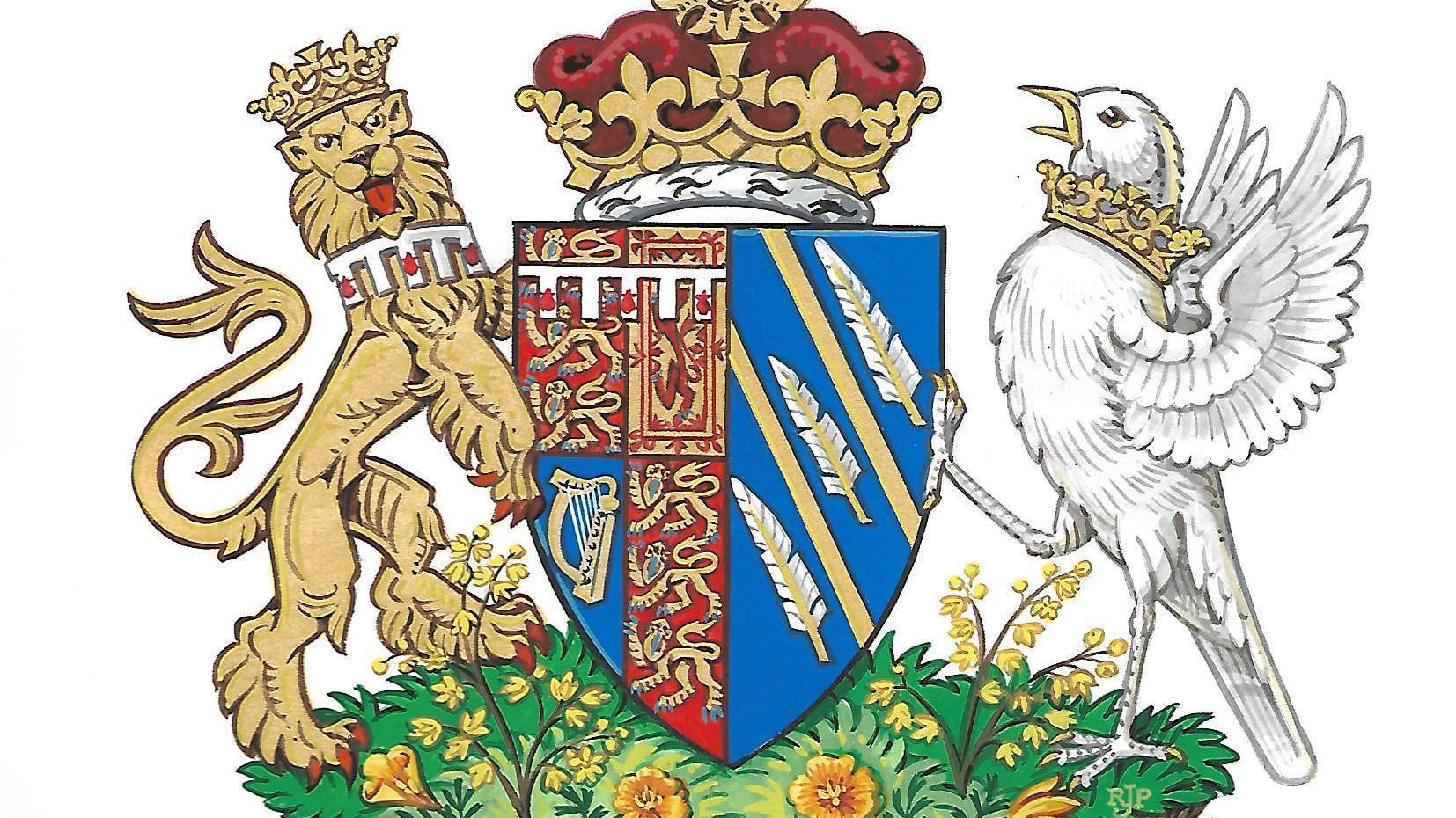 Nach Hochzeit mit Prinz Harry: Herzogin Meghan hat jetzt ein eigenes Wappen Das Wappen von Meghan Markle