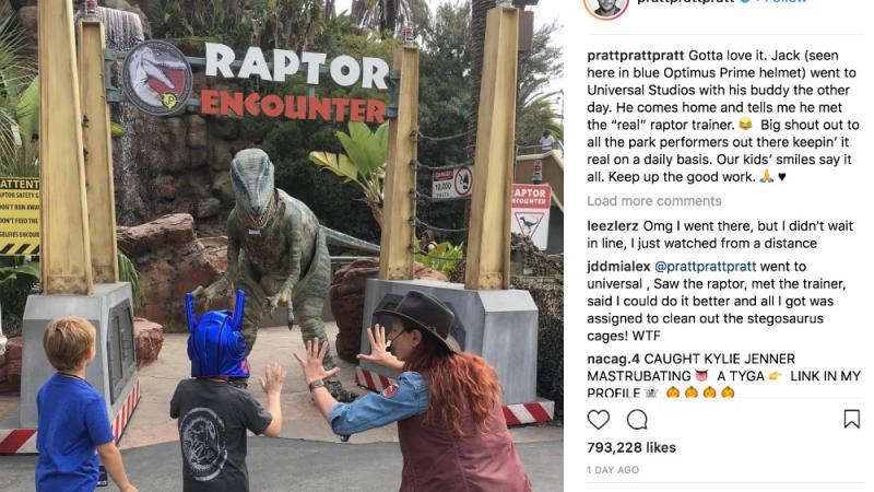 Chris Pratts Sohn kennt 'echte' Dino-Trainer Chris Pratts Sohn kennt 'echte' Dino-Trainer