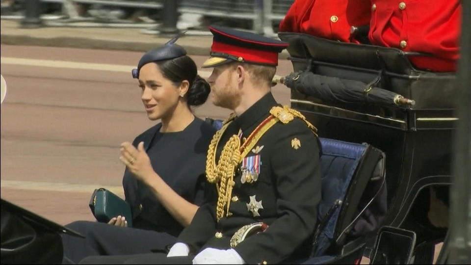 Trooping the Colour Herzogin Meghan zurück aus der Babypause