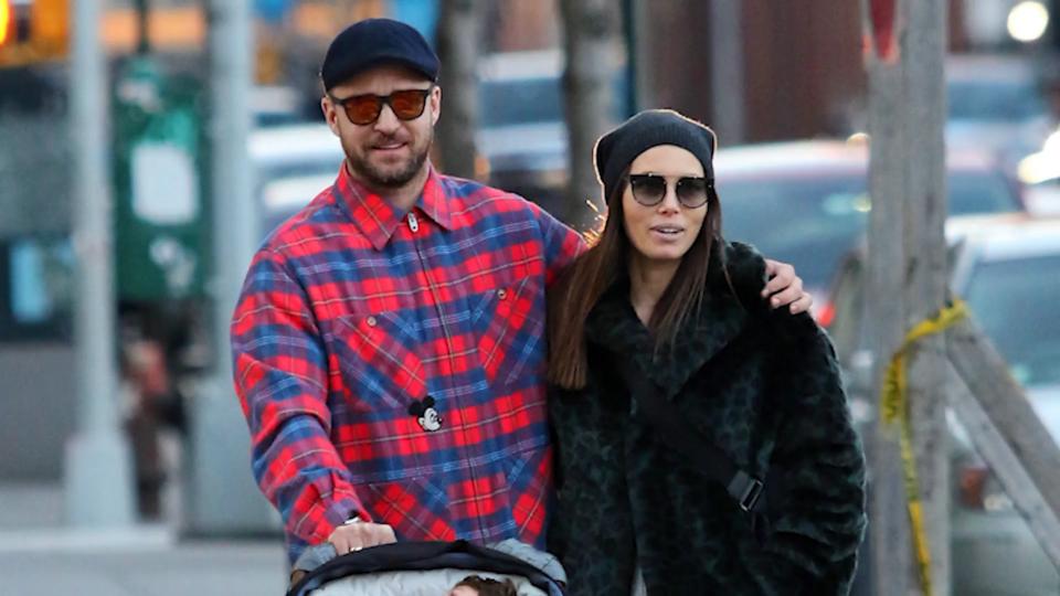 Eltern-Alltag für Justin und Jessica Justin Timberlake und Jessica Biel: Sohn Silas quengelt im Kinderwagen