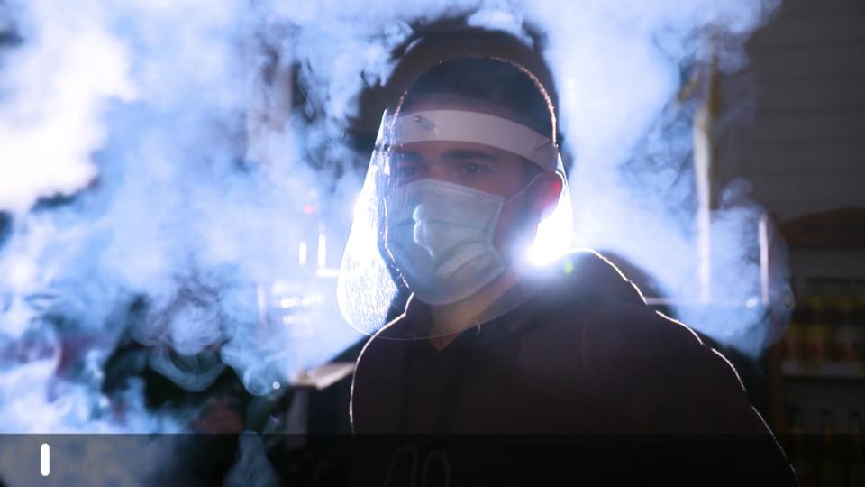 Visier statt Maske Bin ich vor Corona geschützt?