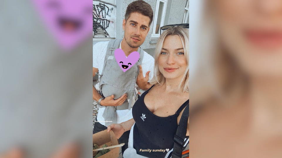 "Familiensonntag" bei Lena Gercke & Dustin Schöne Lena Gercke mit Baby Zoe auf Tour