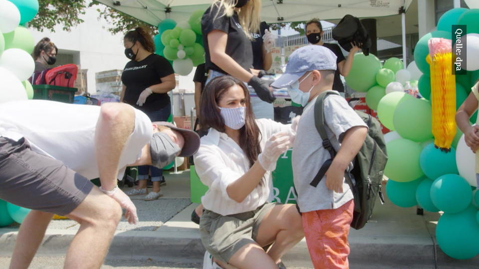 Exil-Royals bei Charity-Event Harry und Meghan verteilen Masken