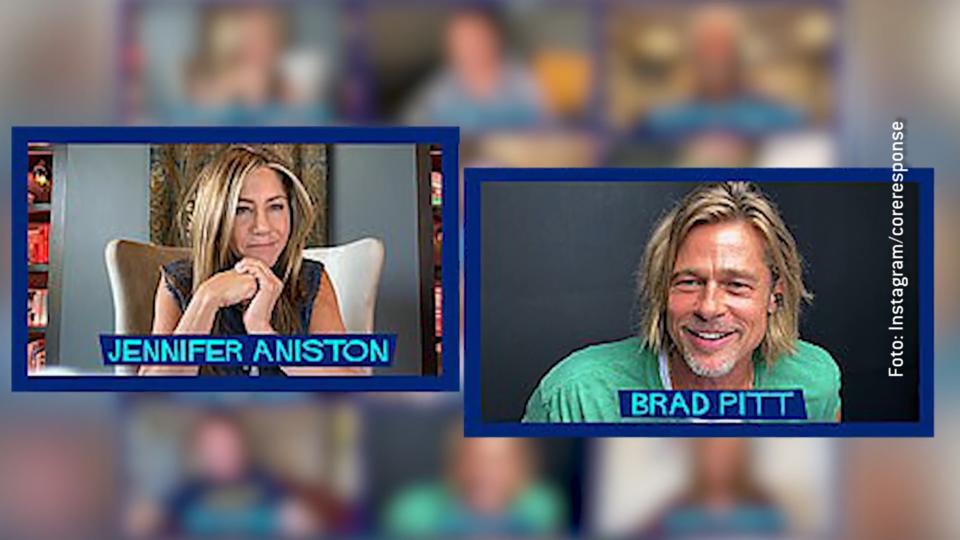 Brad Pitt und Jennifer Aniston Erste Fotos ihrer Online-Reunion